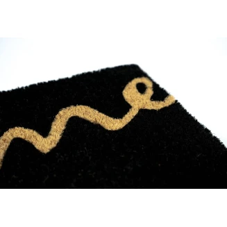 Πατάκι Εισόδου από Κοκοφοίνικα με Αντιολισθητικό Υπόστρωμα Ruco Print Welcome 721 Black 26x75εκ Πάχους 15mm Sdim