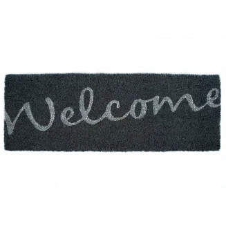 Πατάκι Εισόδου από Κοκοφοίνικα με Αντιολισθητικό Υπόστρωμα Ruco Print Welcome 722 Grey 26x75εκ Πάχους 15mm Sdim