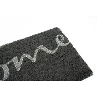 Πατάκι Εισόδου από Κοκοφοίνικα με Αντιολισθητικό Υπόστρωμα Ruco Print Welcome 722 Grey 26x75εκ Πάχους 15mm Sdim