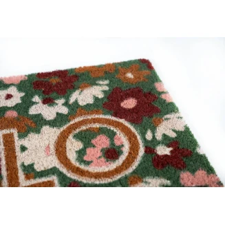 Πατάκι Εισόδου από Κοκοφοίνικα με Αντιολισθητικό Υπόστρωμα Ruco Print 640 Hello Flowers 45x75εκ Sdim