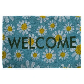 Πατάκι Εισόδου από Κοκοφοίνικα με Αντιολισθητικό Υπόστρωμα Ruco Print 641 Welcome Daisies 45x75εκ Sdim