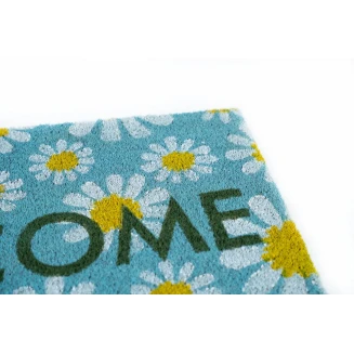 Πατάκι Εισόδου από Κοκοφοίνικα με Αντιολισθητικό Υπόστρωμα Ruco Print 641 Welcome Daisies 45x75εκ Sdim