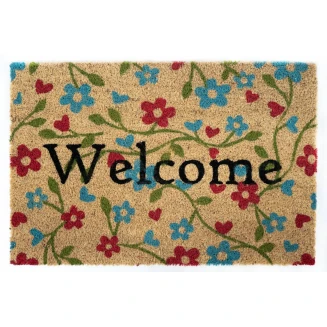 Πατάκι Εισόδου από Κοκοφοίνικα με Αντιολισθητικό Υπόστρωμα Ruco Print 643 Welcome Natural 45x75εκ Sdim