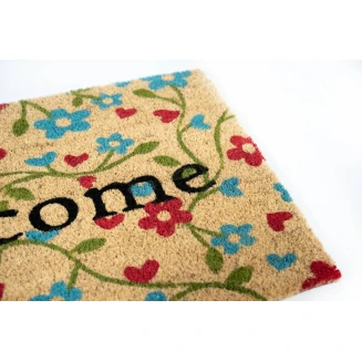 Πατάκι Εισόδου από Κοκοφοίνικα με Αντιολισθητικό Υπόστρωμα Ruco Print 643 Welcome Natural 45x75εκ Sdim