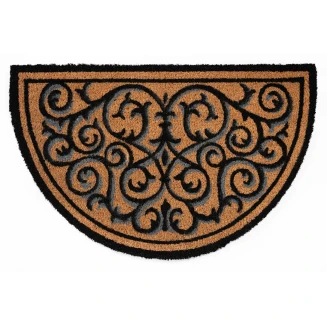 Ημικυκλικό Πατάκι Εισόδου από Κοκοφοίνικα με Αντιολισθητικό Υπόστρωμα Ruco Design 102 Half Round 45x75εκ Sdim