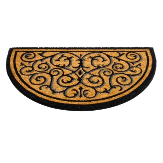 Ημικυκλικό Πατάκι Εισόδου από Κοκοφοίνικα με Αντιολισθητικό Υπόστρωμα Ruco Design 102 Half Round 45x75εκ Sdim