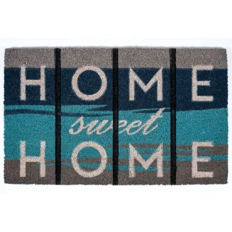 Πατάκι Εισόδου από Κοκοφοίνικα με Αντιολισθητικό Υπόστρωμα Ruco Style 008 Home Sweet Home Blue 45x75εκ Sdim