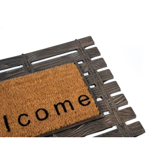Πατάκι Εισόδου από Κοκοφοίνικα  και Καουτσούκ με Αντιολισθητικό Υπόστρωμα Barracuda 002 Welcome 45x75εκ Sdim