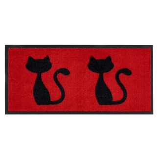 Sdim Πατάκι Εισόδου Μοκέτα με Αντιολισθητικό Υπόστρωμα Emotion-xs 401 Cats Red 40x80εκ. Πάχους 8mm