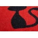 Sdim Πατάκι Εισόδου Μοκέτα με Αντιολισθητικό Υπόστρωμα Emotion-xs 401 Cats Red 40x80εκ. Πάχους 8mm