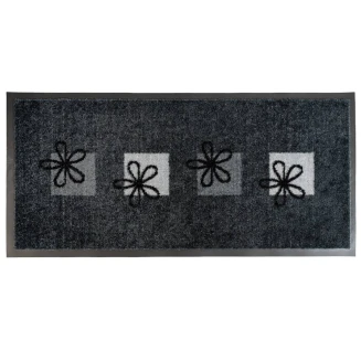 Πατάκι Εισόδου Μοκέτα με Αντιολισθητικό Υπόστρωμα Emotion-xs 527 Flowers Grey 40x80εκ Πάχους 8mm Sdim
