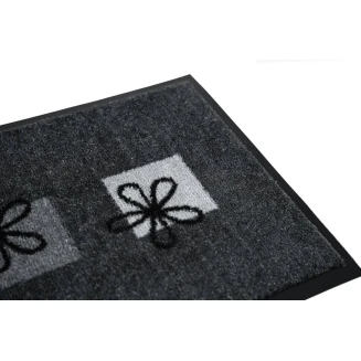 Πατάκι Εισόδου Μοκέτα με Αντιολισθητικό Υπόστρωμα Emotion-xs 527 Flowers Grey 40x80εκ Πάχους 8mm Sdim