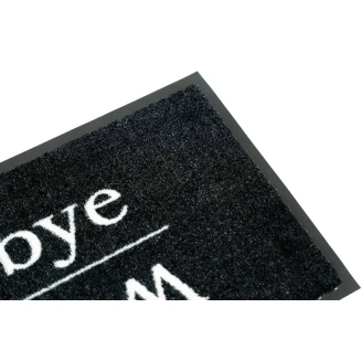 Πατάκι Εισόδου Μοκέτα με Αντιολισθητικό Υπόστρωμα Emotion-xs 737 Welcome Goodbye Black 40x80εκ Πάχους 8mm Sdim