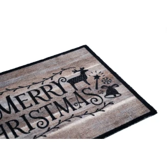 Πατάκι Εισόδου Μοκέτα με Αντιολισθητικό Υπόστρωμα Ambiance 002 Merry Christmas 50x75εκ Πάχους 8mm Sdim