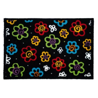 Πατάκι Εισόδου Μοκέτα με Αντιολισθητικό Υπόστρωμα Ambiance 007 Flowers 50x75εκ Πάχους 8mm Sdim