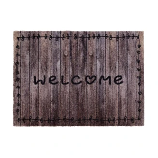 Sdim Πατάκι Εισόδου Μοκέτα με Αντιολισθητικό Υπόστρωμα Ambiance 690 Love Wood 50x75εκ. Πάχους 8mm