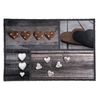 Πατάκι Εισόδου Μοκέτα με Αντιολισθητικό Υπόστρωμα Ambiance 870 Hearts 50x75εκ Πάχους 8mm Sdim