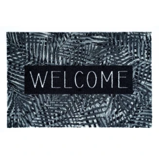 Πατάκι Εισόδου Μοκέτα με Αντιολισθητικό Υπόστρωμα Ambiance 965 Leaves Welcome Gray/Green 50x75εκ Πάχους 8mm Sdim