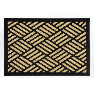 Πατάκι Εισόδου από Κοκοφοίνικα  και Καουτσούκ με Αντιολισθητικό Υπόστρωμα Boucara 084 Checker 40x60εκ Sdim