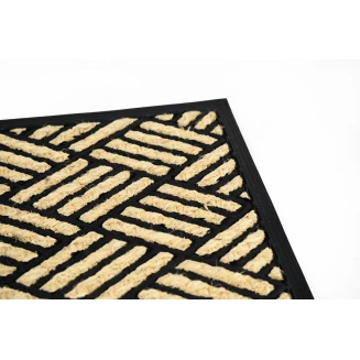 Πατάκι Εισόδου από Κοκοφοίνικα  και Καουτσούκ με Αντιολισθητικό Υπόστρωμα Boucara 084 Checker 40x60εκ Sdim