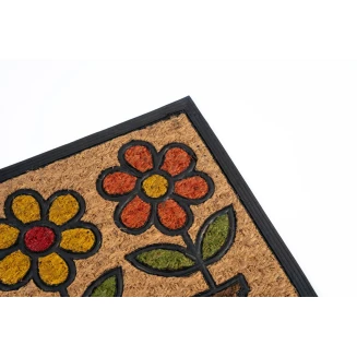 Πατάκι Εισόδου από Κοκοφοίνικα  και Καουτσούκ με Αντιολισθητικό Υπόστρωμα Boucara Decor 092 Flower Pots 40x60εκ Sdim