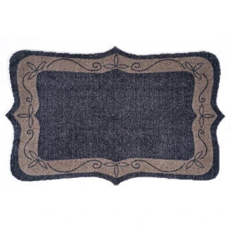 Πατάκι Εισόδου Μοκέτα με Αντιολισθητικό Υπόστρωμα Elegance 407 Classic Border Γκρι 50x75εκ Πάχους 8mm Sdim