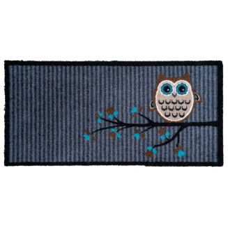 Πατάκι Εισόδου Μοκέτα με Αντιολισθητικό Υπόστρωμα Vision 624 Owl On Tree Gray 40x80εκ Πάχους 8mm Sdim