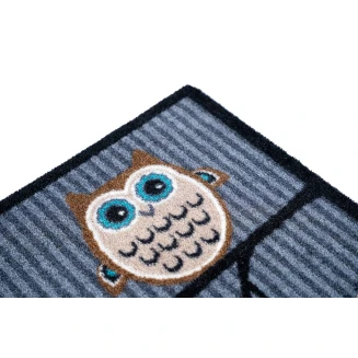 Πατάκι Εισόδου Μοκέτα με Αντιολισθητικό Υπόστρωμα Vision 624 Owl On Tree Gray 40x80εκ Πάχους 8mm Sdim