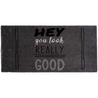 Πατάκι Εισόδου Μοκέτα με Αντιολισθητικό Υπόστρωμα Vision 944 You Look Good Anthra 40x80εκ Πάχους 8mm Sdim