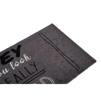 Πατάκι Εισόδου Μοκέτα με Αντιολισθητικό Υπόστρωμα Vision 944 You Look Good Anthra 40x80εκ Πάχους 8mm Sdim