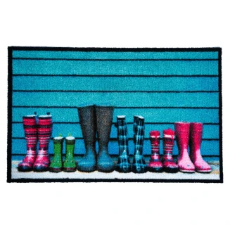 Πατάκι Εισόδου Μοκέτα με Αντιολισθητικό Υπόστρωμα Inspiration 910 Boots Blue 50x75εκ Πάχους 8mm Sdim