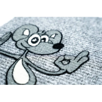 Πατάκι Εισόδου Μοκέτα Flocky 069 Happy Mouse 40x60εκ Πάχους 5mm Sdim