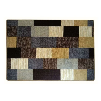 Μοκέτα Με Αντιολισθητικό Υπόστρωμα 200x250 Sdim Cubes 002 Γκρί-Καφέ