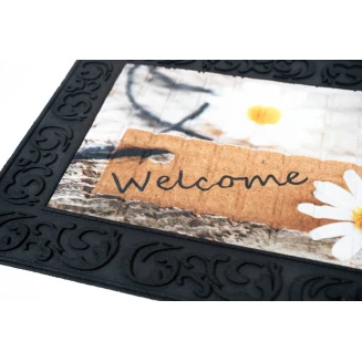 Αντιολισθητικό Πατάκι Εισόδου Venga  004 Welcome Daisies 45x75εκ Πάχους 6mm Sdim