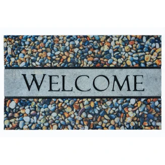 Αντιολισθητικό Πατάκι Εισόδου Ecomat 001 Welcome Pebbles 45x75εκ Sdim