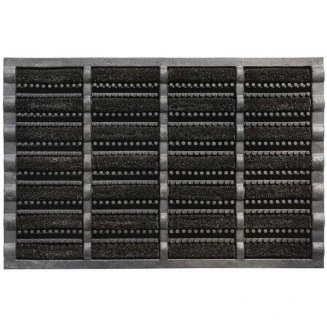 Πατάκι Εισόδου από Κοκοφοίνικα  και Καουτσούκ με Αντιολισθητικό Υπόστρωμα Mudbuster 007 Black 45x75εκ Sdim