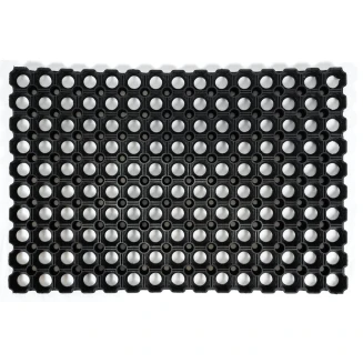 Αντιολισθητικό Πατάκι Εισόδου από Καουτσούκ Domino Black 100x150εκ Πάχους 22mm Sdim