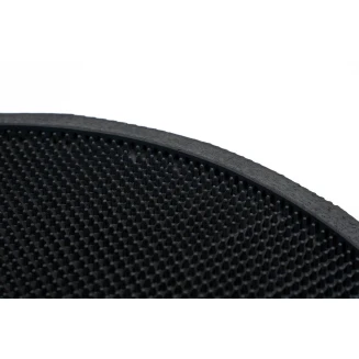 Ημικυκλικό Αντιολισθητικό Πατάκι Εισόδου από Καουτσούκ Finger Tip Black HR 45x75εκ Sdim