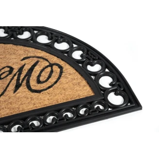 Ημικυκλικό Πατάκι Εισόδου από Κοκοφοίνικα  και Καουτσούκ με Αντιολισθητικό Υπόστρωμα Gazelle 601 Welcome HR 45x75εκ Sdim