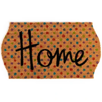 Οβάλ Πατάκι Εισόδου από Κοκοφοίνικα με Αντιολισθητικό Υπόστρωμα Trend Curve 469 Home Dots 40x70εκ Sdim