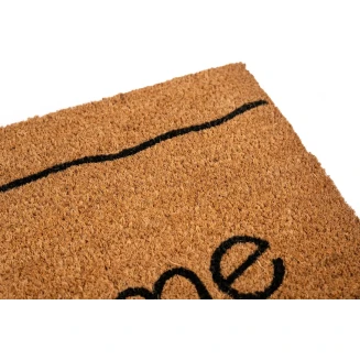 Ημικυκλικό Πατάκι Εισόδου από Κοκοφοίνικα με Αντιολισθητικό Υπόστρωμα Trend Curve 807 Welcome Heart 40x70εκ Sdim