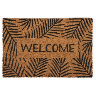 Πατάκι Εισόδου από Κοκοφοίνικα με Αντιολισθητικό Υπόστρωμα Finesse 966 Leaves Welcome 40x60εκ Sdim