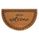 Sdim Ημικυκλικό Πατάκι Εισόδου από Κοκοφοίνικα με Αντιολισθητικό Υπόστρωμα Finesse 475 Flower Hello Welcome 45x75εκ.