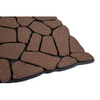 Αντιολισθητικό Πατάκι Εισόδου Ecomat 012 Brown Cleanscrape Flagstone 45x75εκ Sdim