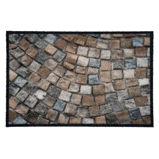 Πατάκι Εισόδου Μοκέτα με Αντιολισθητικό Υπόστρωμα Optima 001 Stones 50x75εκ Πάχους 7mm Sdim