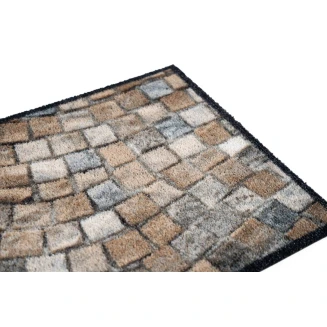 Πατάκι Εισόδου Μοκέτα με Αντιολισθητικό Υπόστρωμα Optima 001 Stones 50x75εκ Πάχους 7mm Sdim