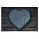 Sdim Πατάκι Εισόδου Μοκέτα με Αντιολισθητικό Υπόστρωμα Mondial 003 Heart Home Sweet Home Μαύρο-Γκρι 50x75εκ.
