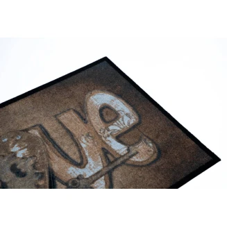 Πατάκι Εισόδου Μοκέτα με Αντιολισθητικό Υπόστρωμα Mondial 005 Love Καφέ 50x75εκ Πάχους 8mm Sdim