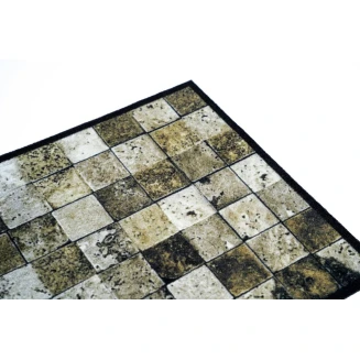 Πατάκι Εισόδου Μοκέτα με Αντιολισθητικό Υπόστρωμα Mondial 043 Tiles Πράσινο 50x75εκ Πάχους 8mm Sdim