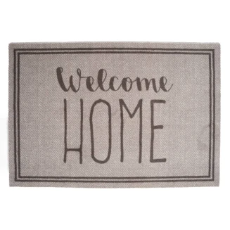 Πατάκι Εισόδου Μοκέτα με Αντιολισθητικό Υπόστρωμα Mondial 062 Welcome Home Beige 50x75εκ Πάχους 8mm Sdim
